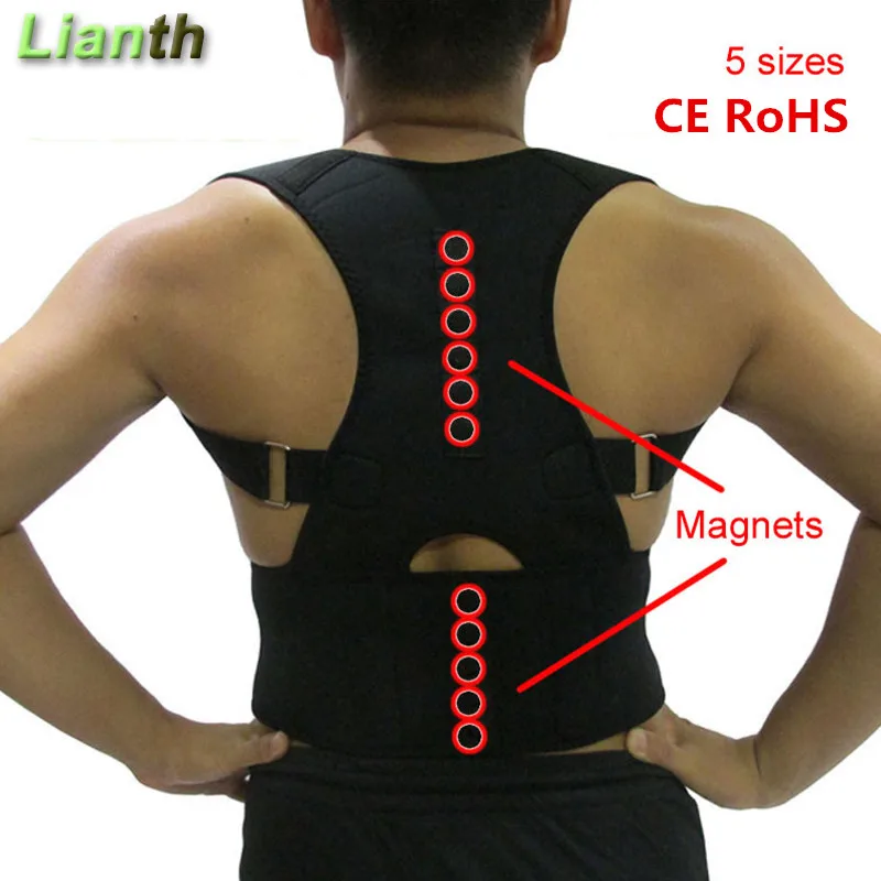 CE RoHS Корректор осанки для магнитной терапии для мужчин и женщин студентов боли в спине Регулируемый подтяжки поддержка плеча T174K03