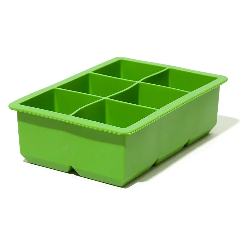 

Large size 6 Square Silicone Ice Cube Maker Mold (Random colors)