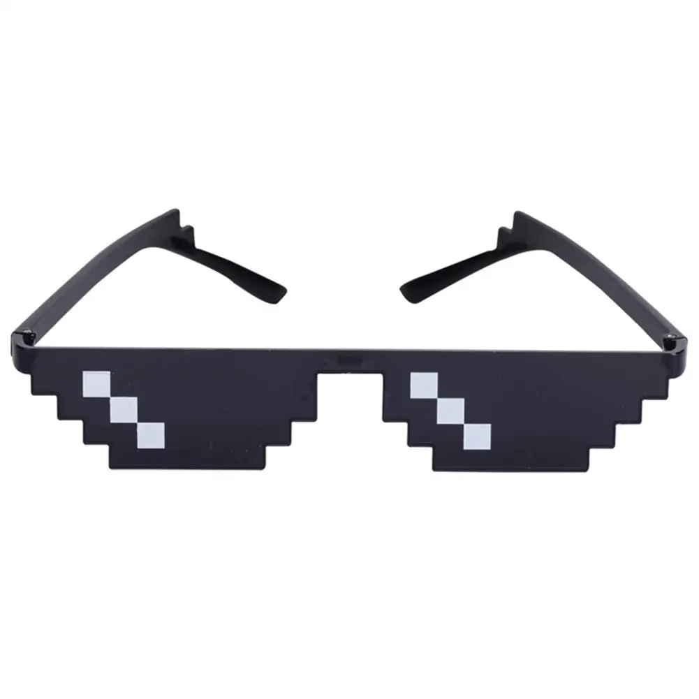 

Novelty Mosaic Glasses Toy Thug Life Spoof Glasses 8 Bit Pixel Toy Anti-stress Sunglasses Toy Emoji Eyewear for April Fool's Day