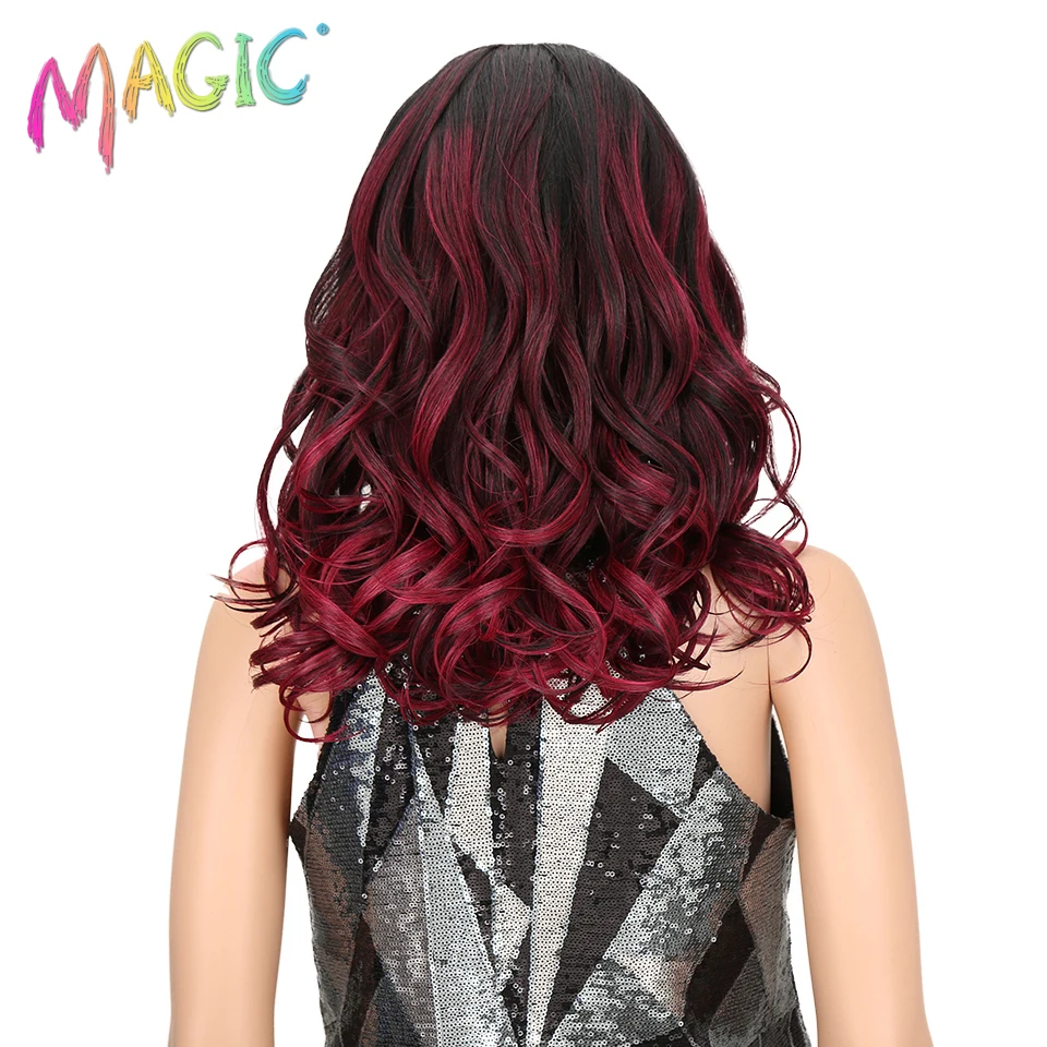 Волшебные волосы Тепловая устойчивость к высокой температуре волоконные волосы длинные свободные волнистые седые окрашенные светлые красные синтетические волосы на кружеве парик для женщин
