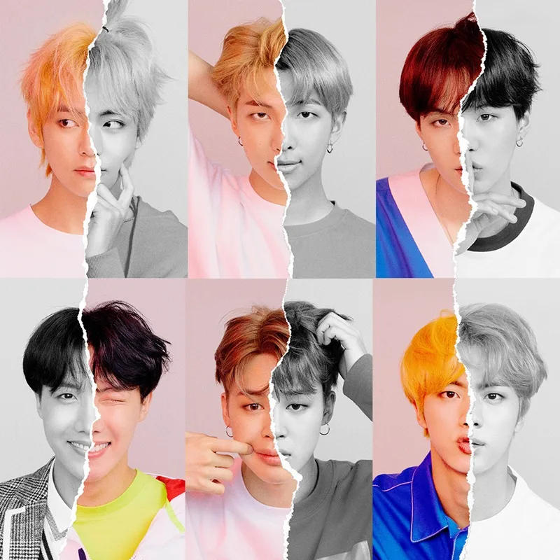 Постер kpop bangtan boys Fashion Bangtan Boys New Ablum Love Yourself постер веер подарок Канцтовары белый из