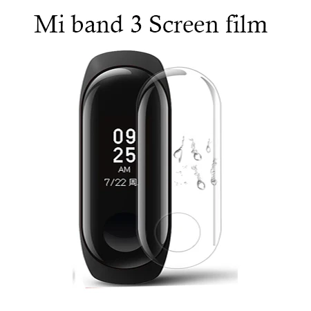 Силиконовый ремешок mi jobs для mi band 4 3, сменный ремешок на запястье для Xiao mi band 4 NFC Global Smart bracelet для женщин и мужчин - Цвет: only 1pc screen film