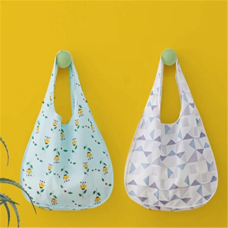 

Reusable Folding Shopping Bag Women Collapsible Travel Grocery Pouch Portable Durable Tote Recycle Handbag Home Storage Bag