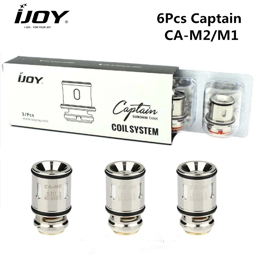6 шт. оригинальная катушка Ijoy Captain CA M2/M1 0.3ohm 0.5ohm основная головка для IJOY Mini Subohm