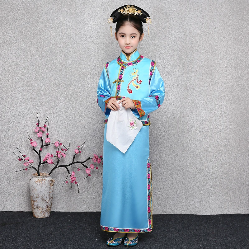 Китайский Hanfu платье сказочные народные танцевальные костюмы для детей винтажный Традиционный китайский древний костюм сценическое платье