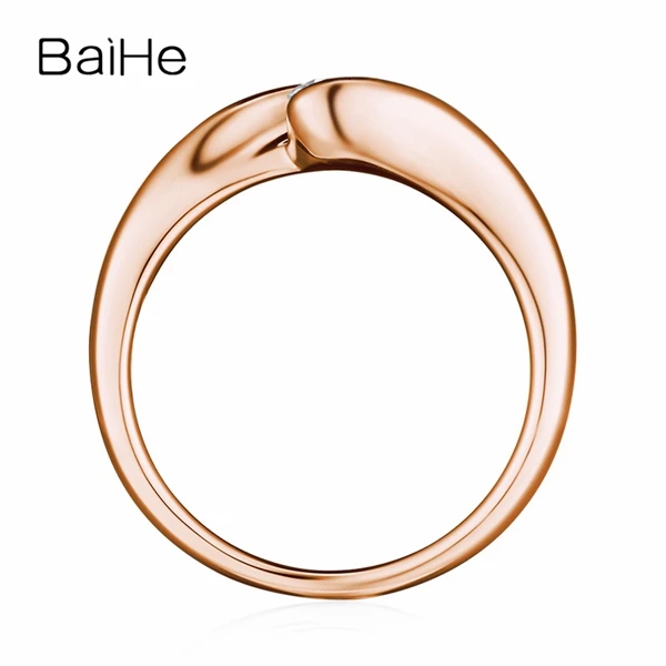 BAIHE Solid 10 K белое золото(AU417) сертифицировано 0.25ct круглый обручальное кольцо Трендовое Свадебное женское Подарочное тонкое Ювелирное кольцо