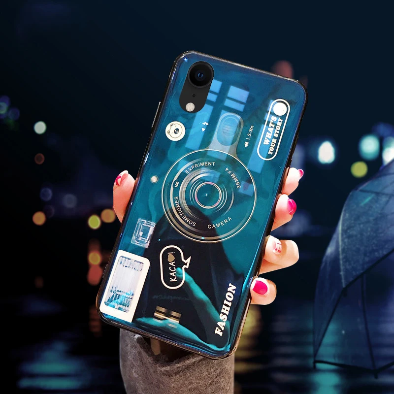 Для iphone XS MAX 6 S 7 8 Plus X XR 5s SE противоударный Blu-Ray мягкий IMD шаблон камеры резиновый