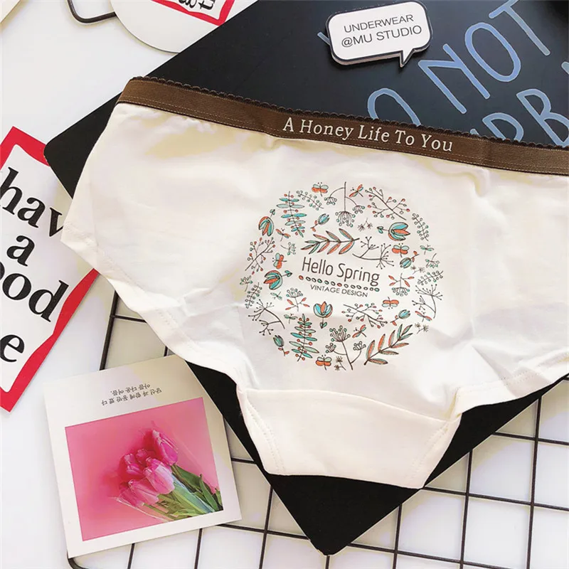sexy panties women dog pattern cute underwear breathable briefs women cotton ladies intimates lingerie soft underpants 15 (11)
