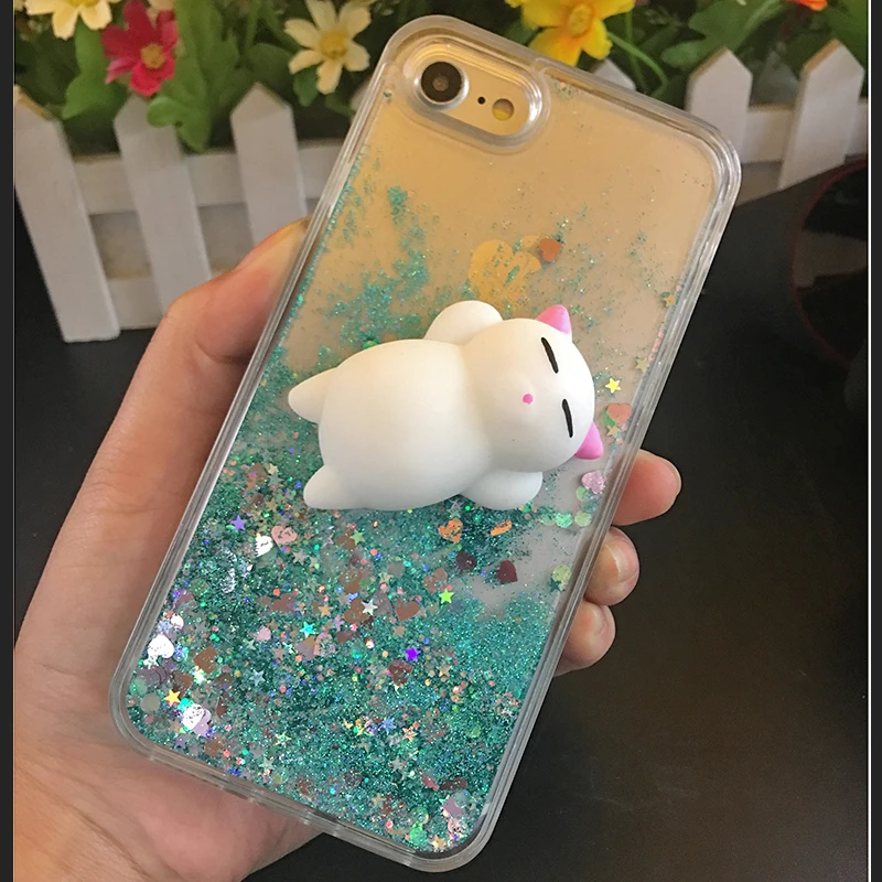 Case for iPhone X 6s 5 SE Case 3D Soft Silicone Cat Squishy Kneading Silicon TPU Phone Case Cover for iPhone 6P 7P 7 8P (16)