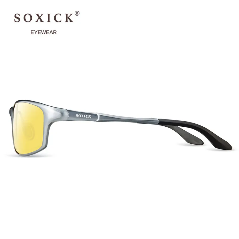 Soxick Classic Vintage Sunglasses Polarized Men Women Yellow Sunscreen UV Protection Anti-Glare Car Driver Night Vision Goggles
