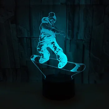

Scooter Movement 3d Lamp Touch Remote Control Table Lamps For Living Room Colorful Visual Led Gift 3d Nightlight