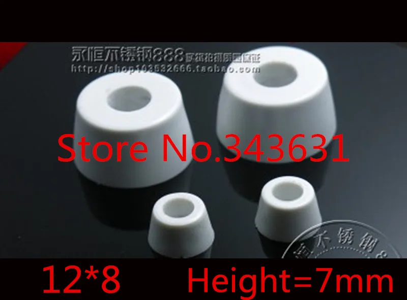 

100Pcs 12 x 8mm White Durable Rubber Instrument Case Non-slip Cabinet Instrument Box Case Foot Bumpers Feet