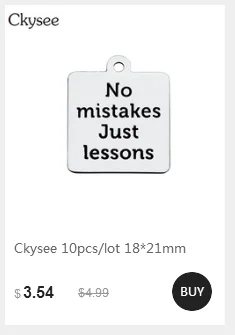 Ckysee 5 шт./лот 20 мм с диматром очаровательыне нержавеющие кулон с вдохновляющей фразой Подвески с надписью для браслет "сделай сам" для изготовления ювелирных изделий