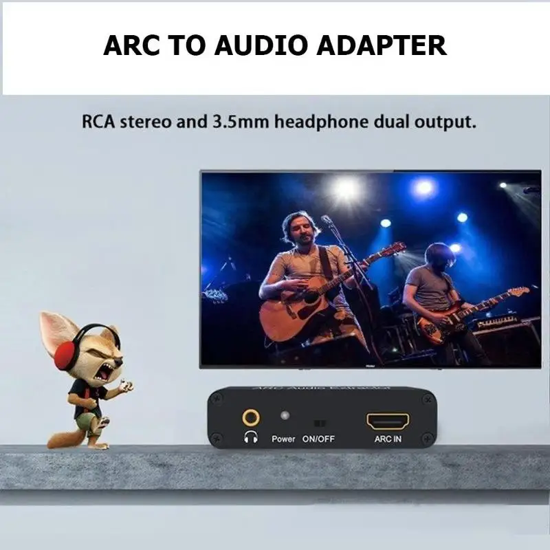 HDMI Arc аудио экстрактор аудио адаптер 3,5 мм стерео волоконный коаксиальный конвертер RCA поддержка RCA стерео выход для наушников