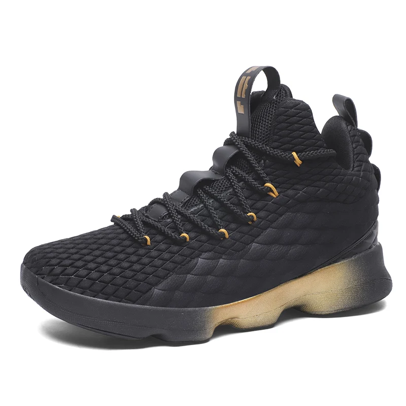 Мужские баскетбольные кроссовки для улицы с высоким берцем, мужские спортивные черные кроссовки Jordan Basket Homme, спортивная детская обувь, большие размеры - Цвет: Gold Jordan