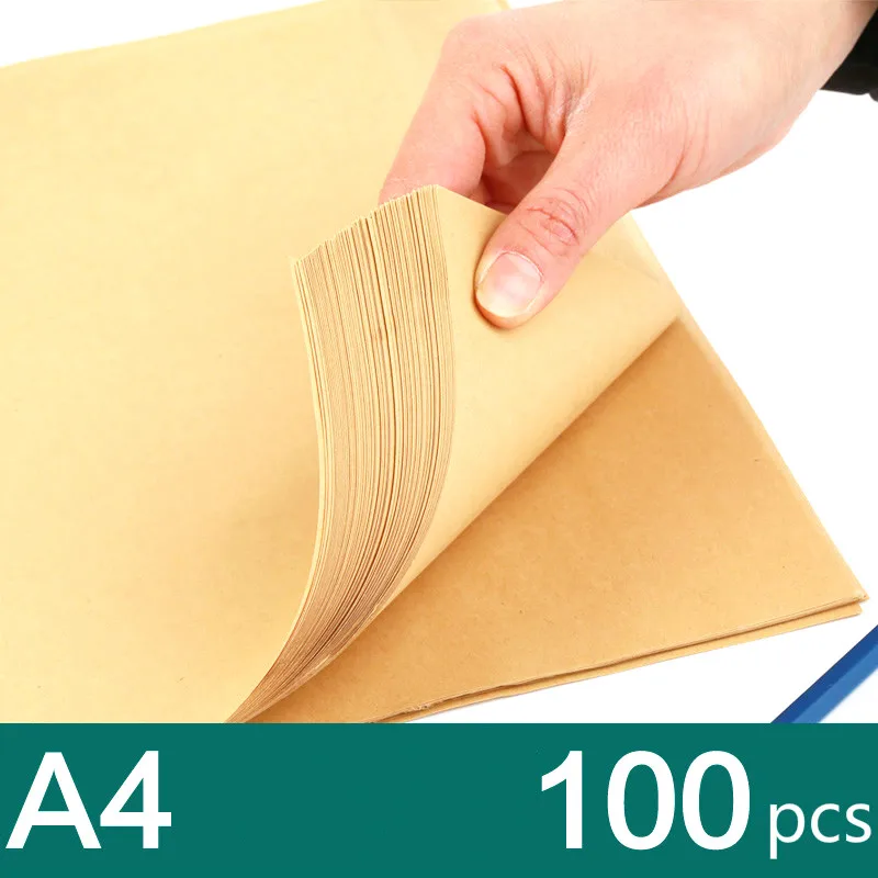

Hot selling 100pcs/lot 80g A4 kraft paper high quality copy paper kraft wrapping paper handmade paper