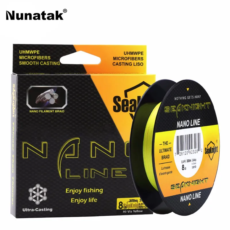 Леска рыболовная многонитевая Seaknight nano 4 провода 300 м 10LB|strong line|fishing linejapan multifilament |
