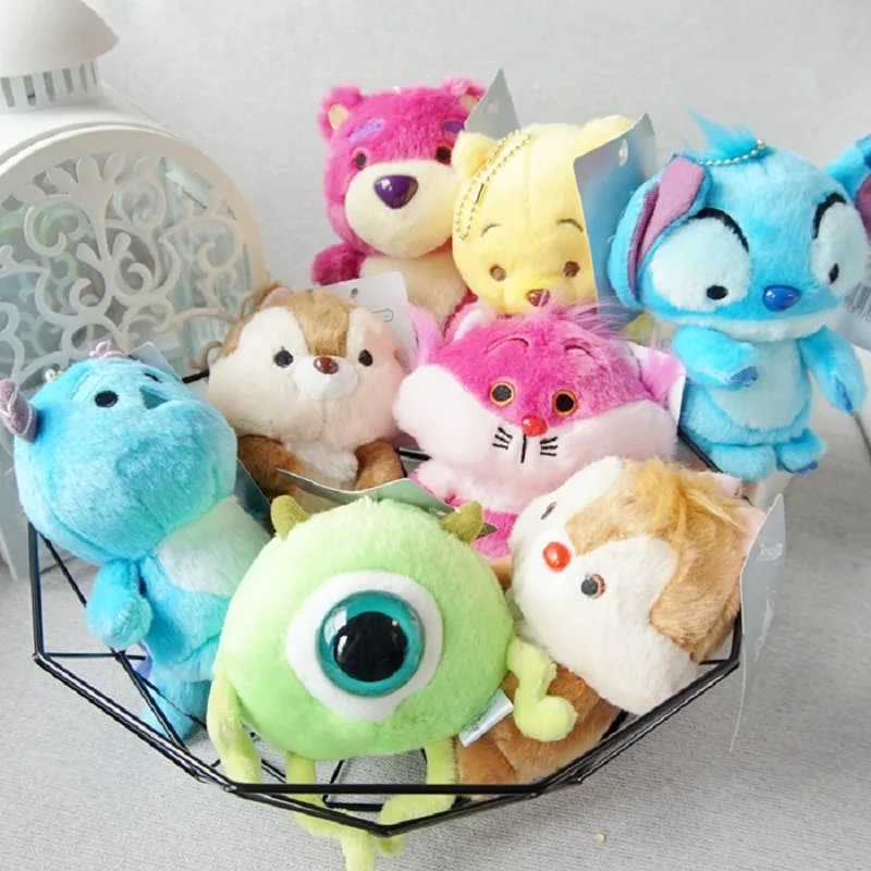

Cute Cartoon Animal Plush Toy Cheshire Cat Lilo Stitch Winnie bear Monsters Sullivan Chip n Dale Strawberry bear Penddant Gifts