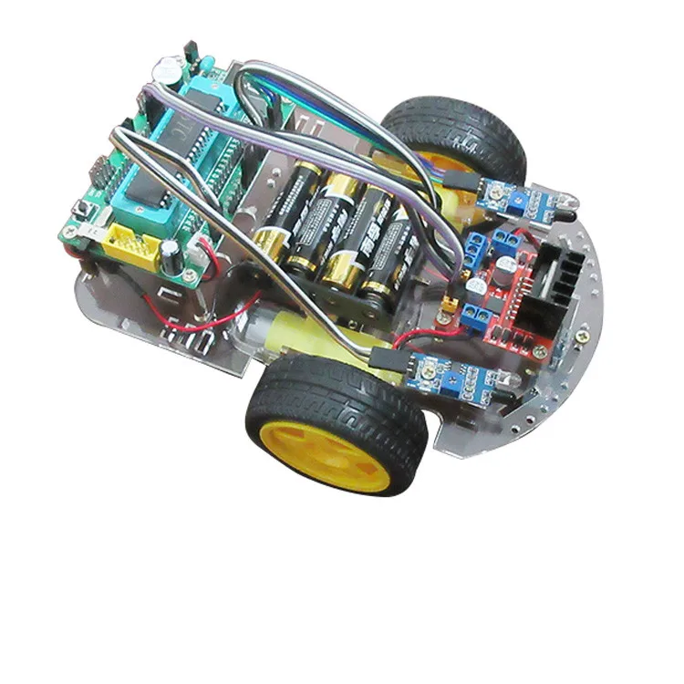 DIY C51 MCU умный автомобильный комплект Акриловый шасси робот автомобиль