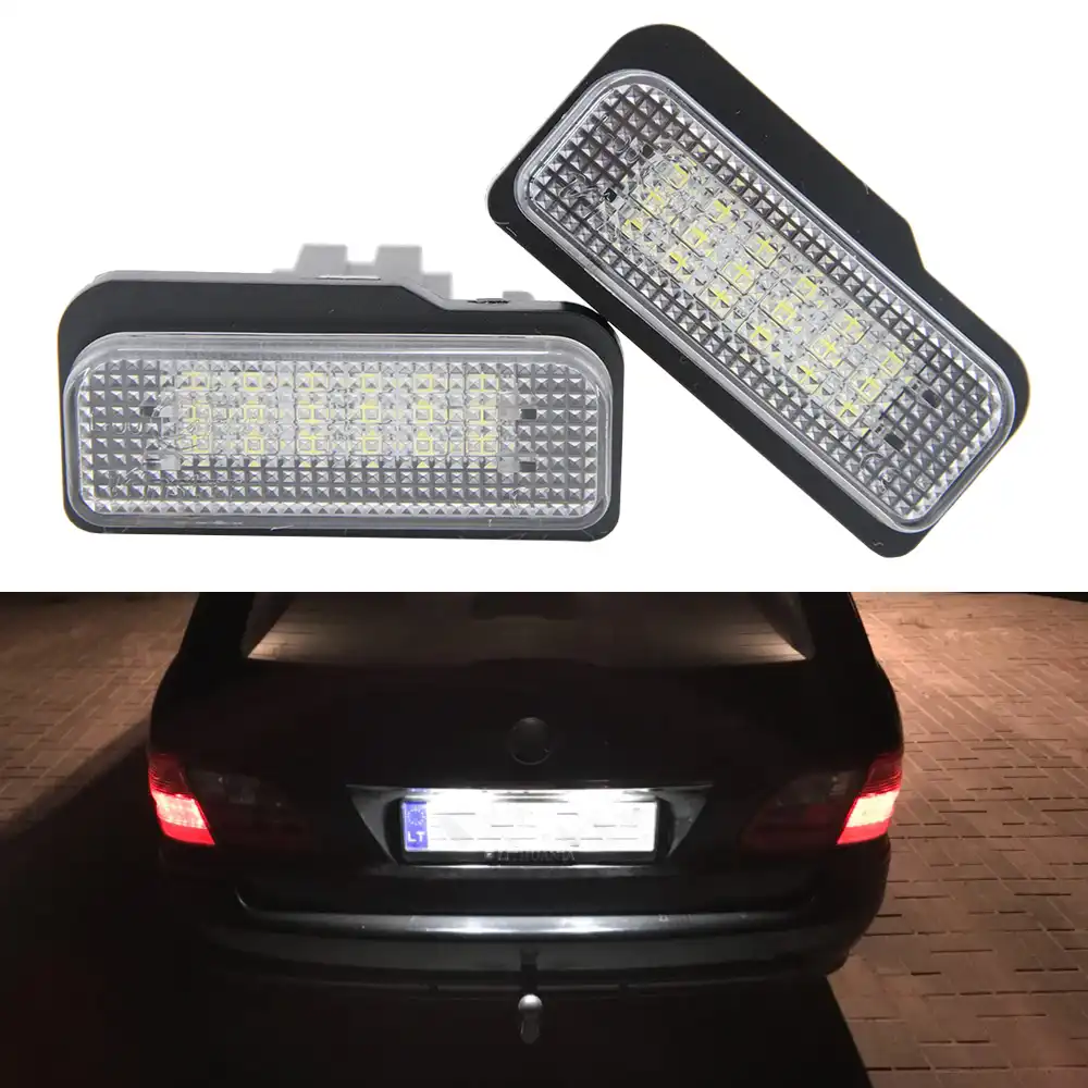 white license plate light