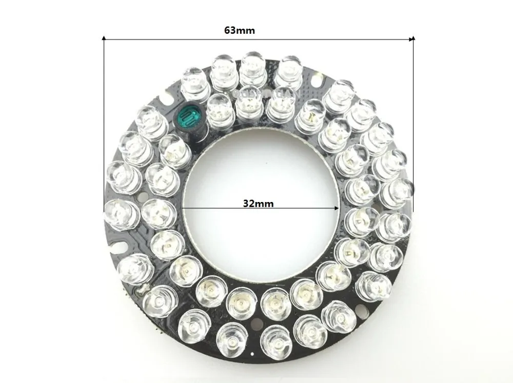 

CCTV 42 PCS LEDs Infrared IR Hybrid 90-45 Degrees Bulbs Board For CCTV Camera