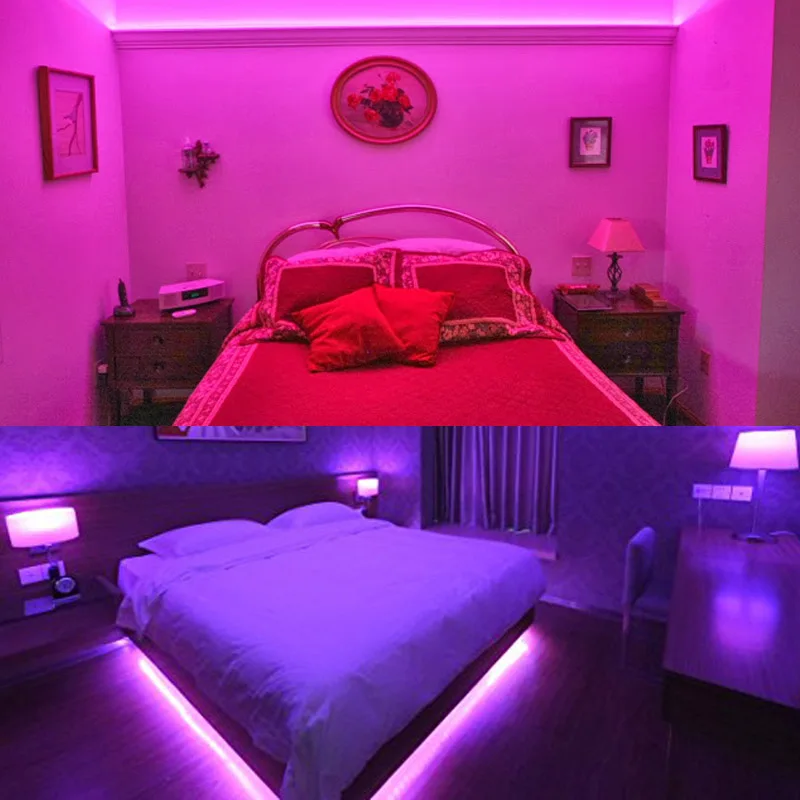 20 цветов RGB Светодиодная лента 220 В светильник 5050 2835 5 м 10 светодиодный rgb Диодная