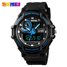 SKMEI Luxury Brand Men Digital Watch Sports Watches Men's Army Military Watch Man Quartz Three Time Clock Relogio Masculino 1357 smael luxury brand men analog digital pu watchband sports watches men s army military watch man quartz clock relogio masculino