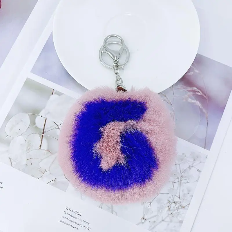 Английский алфавит плюшевый шарик брелок Подвеска искусственные волосы сумка автомобиль украшения креативный маленький подарок - Цвет: letter-G