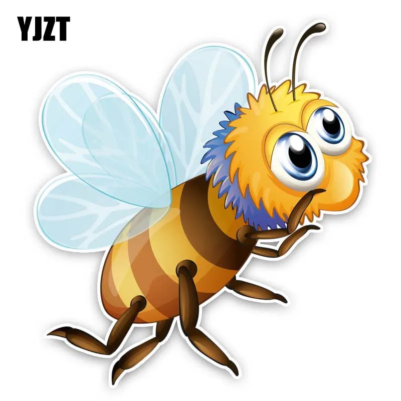

YJZT 14.4CM*15.5CM Cartoon Bee PVC Car Sticker Decal 12-300624