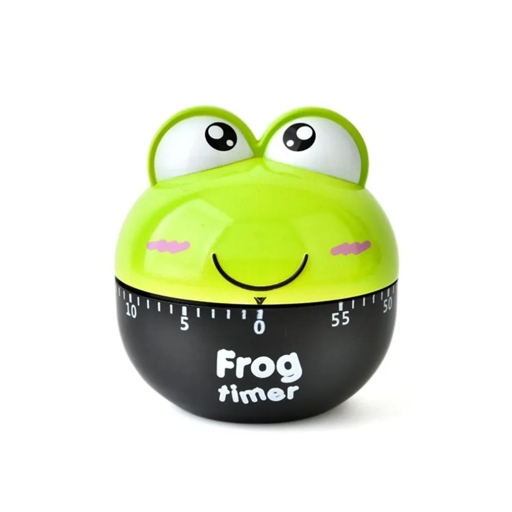 60 Minute Animal Timer Cute Frog Timer Mechanical Kitchen Counter Kitchen Useful Cooking Frog Shape for 2