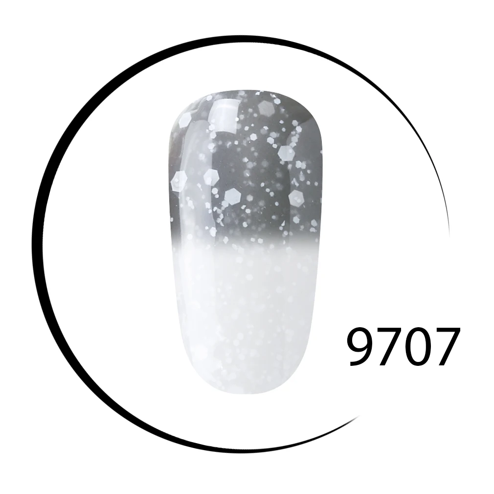 Elite99 10 мл Снежный Хамелеон Гель 30 цветов температурный гель для изменения цвета лак для дизайна ногтей гель лак замачиваемый УФ светодиодный гель для дизайна ногтей - Цвет: 9707