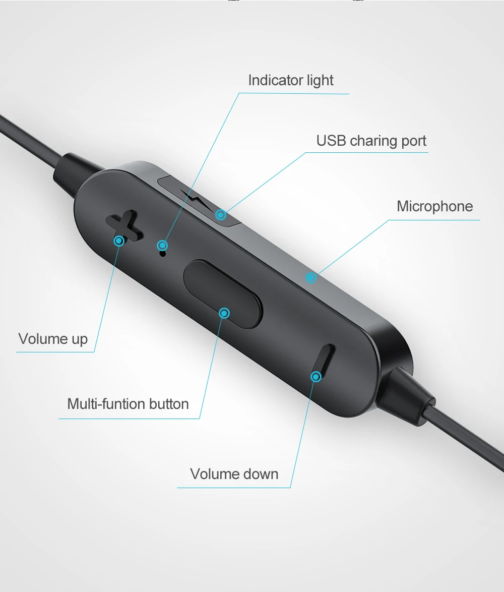 Doboss ST06 Спортивные Bluetooth Наушники Беспроводная гарнитура HD стерео звук шумоподавление магнитные шейные наушники с микрофоном