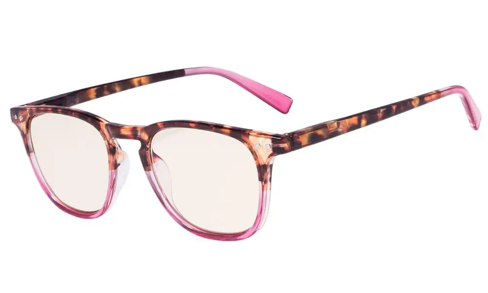 CG179 Eyekepper модные очки для чтения с УФ-защитой янтарные тонированные линзы - Цвет оправы: DEMIPurple