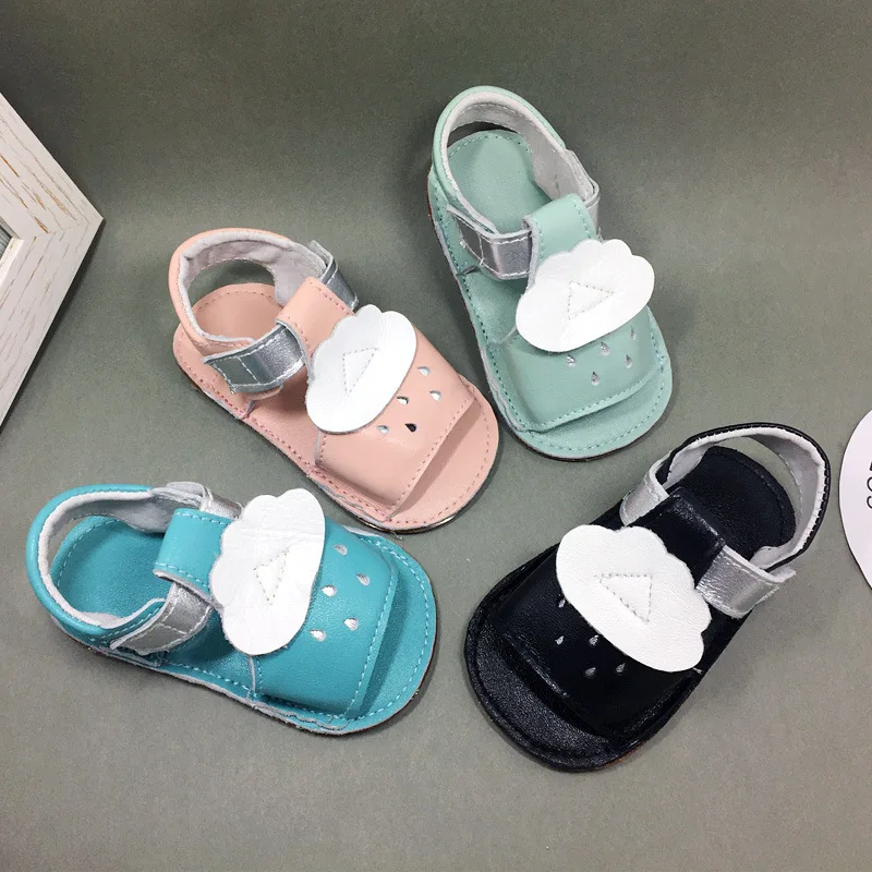 Baby Sandals Rubber Bottom Non slip Sandals Genuine Leather Sandals for