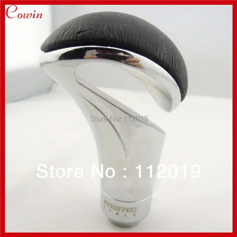 Free shipping Universal cool Leather aluminium Auto Car gear shift knob