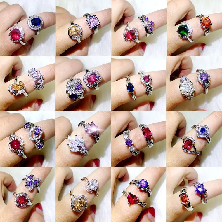 

50 Pcs/lot fashion women new wholesale rings jewelry mix random style hot sale men ring jewelry wholesale 0708-8