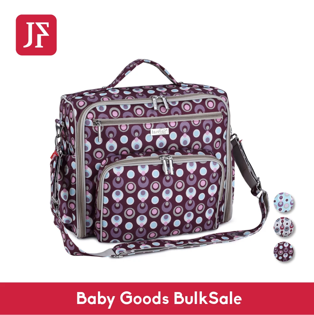 

JF Diaper Tote Bag Maternity Mummy Bag Poka Polka Dot Nappy Backpack High Capacity Baby Bag Free Changing Pad for Stroller