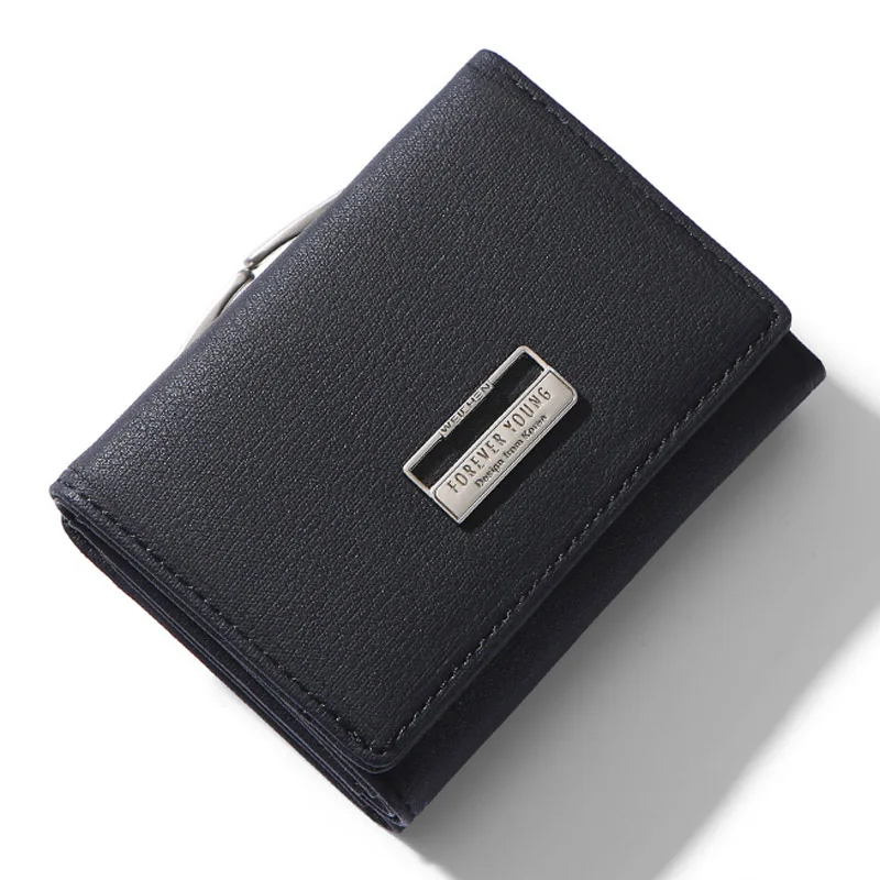 

Fashion Trifold Ladies Wallets Leather with Clip Coin Pocket Card Holder Brand Small Wallet Women High Quality Female Purse