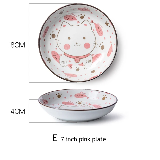 Buy 1pc Cute Ceramic Cat Dish Japanese Kitten Design