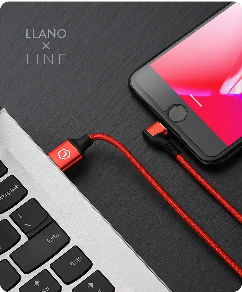 Llano 3 в 1 usb зарядный кабель для iPhone Micro usb type C 90 градусов 3A Быстрая зарядка для телефона кабель для передачи данных для samsung huawei Xiaomi