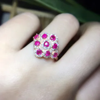 

Qi Xuan_Fashion Jewelry_Silver Simple Elegant Woman Rings_Rose Gold Color Fashion Red Rings_Manufacturer Directly Sales