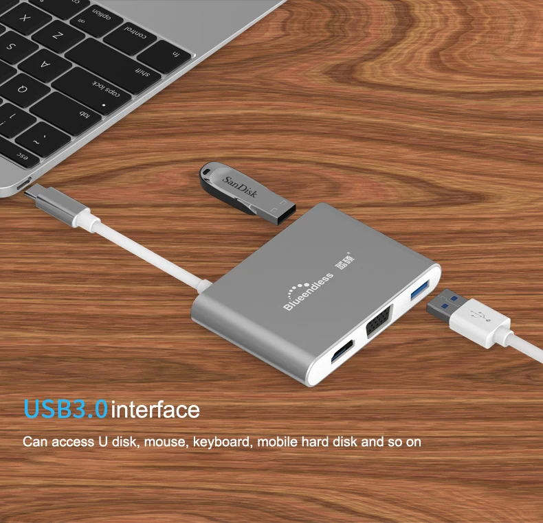 Тип-C charging dock конвертер HDMI/VGA/сетевой порт/удлинитель USB адаптер USB 3,0 алюминиевый концентратор с расширенный Card Reader Hub