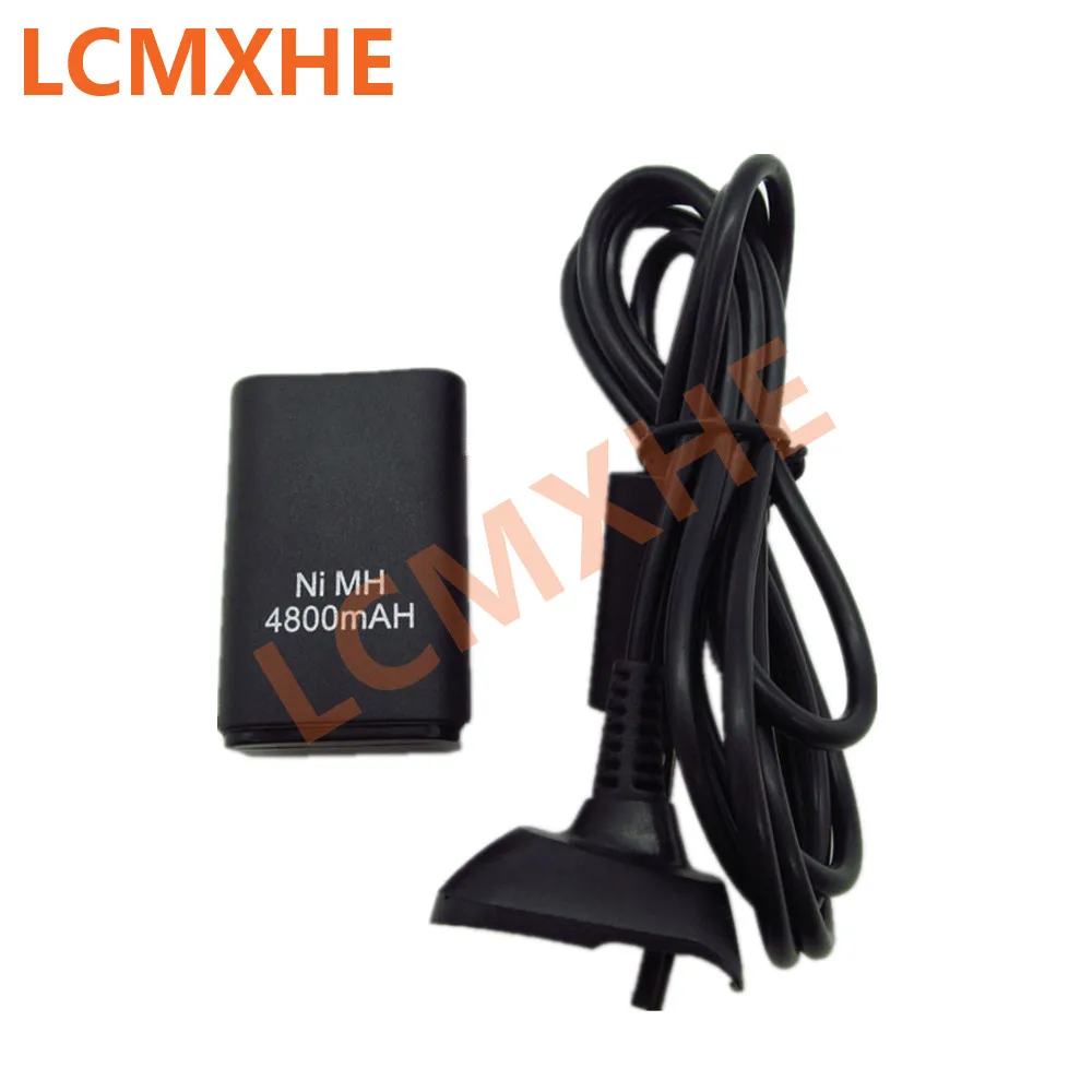

Rechargeable 4800mAh Battery Pack +USB Charging Cable For Xbox 360 Wireless Controller joystick gamepad Charger