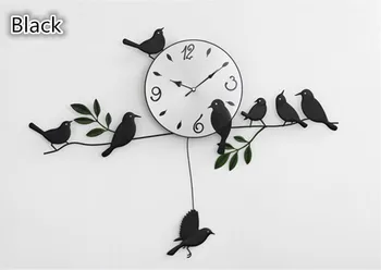 

Rustic Movable Bird Wall Clock Home Decoration 72*55CM