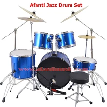 5 font b Drums b font 4 Cymbals Blue color Afanti font b Music b font