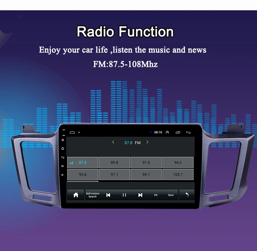 Top Navivox Android 8.1 4G Car Radio Multimedia Video Audio Player WiFi Navigation GPS For Toyota RAV4 4 2013-18 2 Din no DVD 2