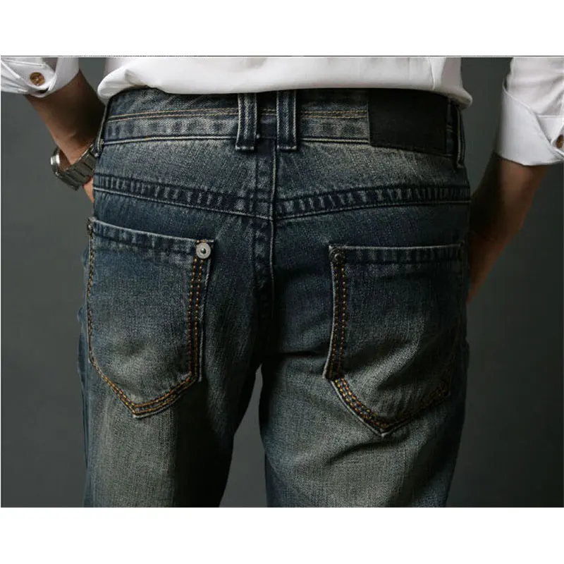 2018 Mens Flared Jeans Boot Cut Leg Flared Elastic Slim Fit Mid Waist Male Designer Classic Denim Jeans Pants Bell Bottom Jeans