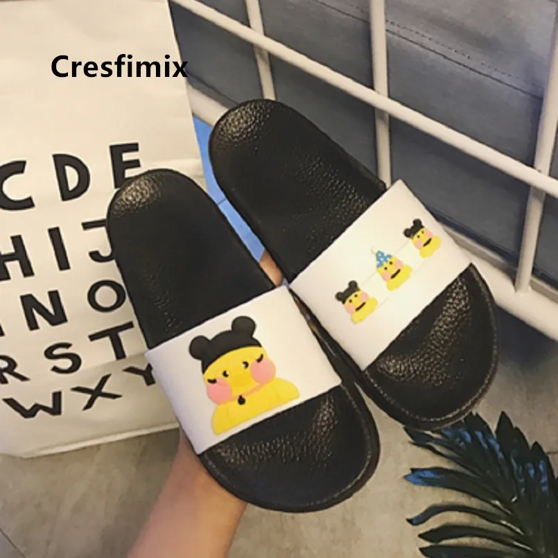 Cresfimix pantoufles femmes/классические женские тапочки из ПВХ высокого качества; повседневные удобные шлепанцы для подростков; a5317