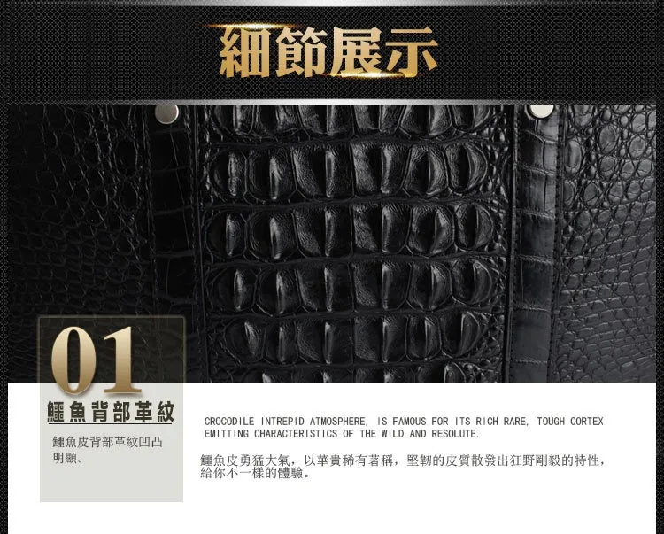 Модный мужской портфель из натуральной крокодиловой кожи, сумка для ноутбука, лучшая сумка, черный/коричневый/кофе