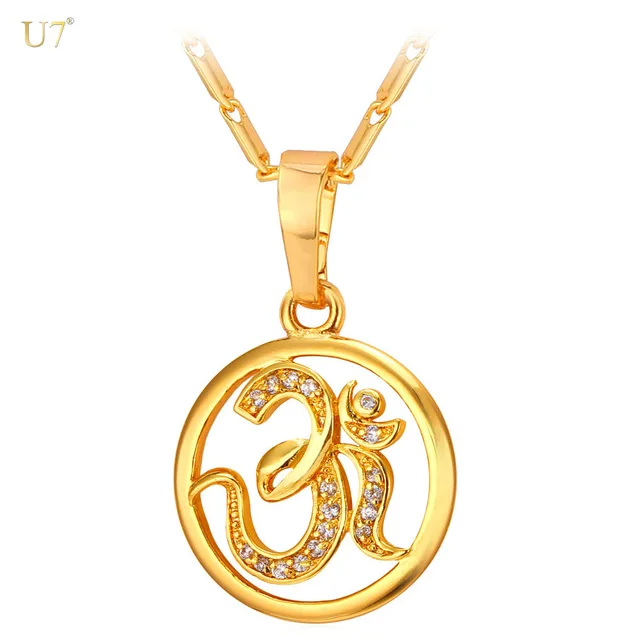 Hinduism Jewelry Hindu Religion Amulet Pendant For Women/Men Gold Color